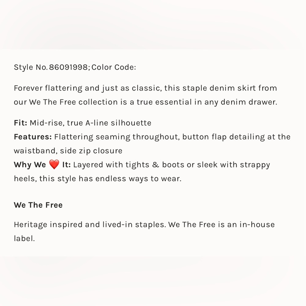 FREE PEOPLE We The Free Runaway Denim Skirt - Picture 11 of 11